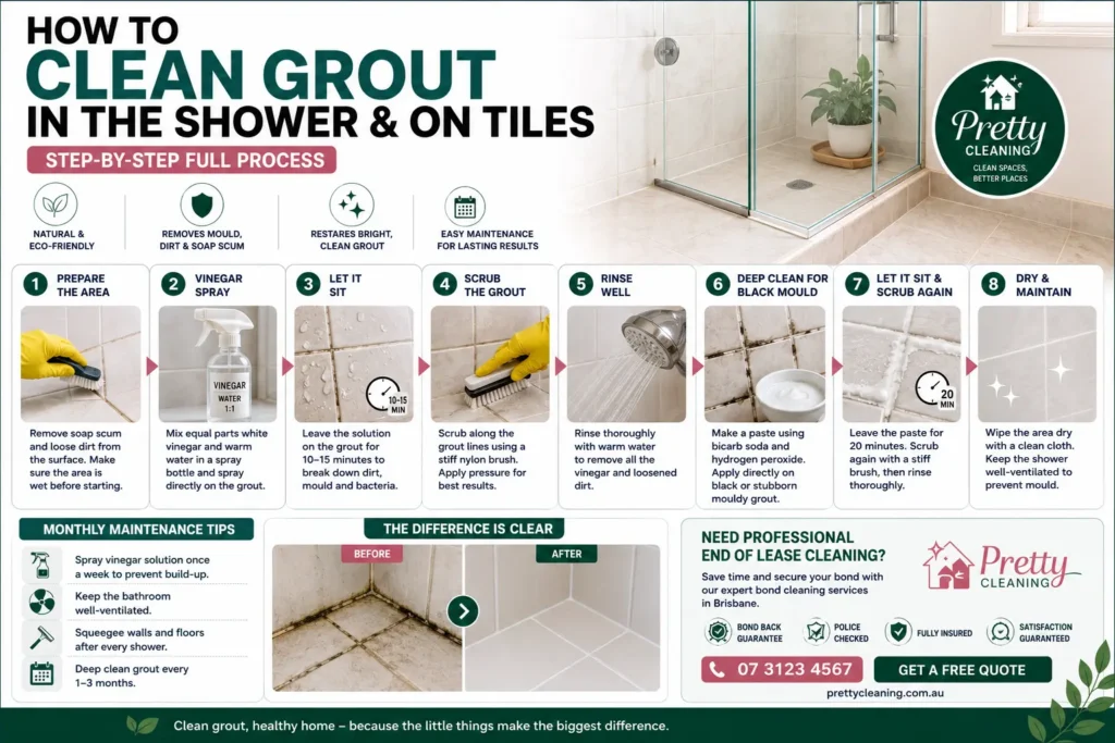 How to Clean Grout in the Shower and on Tiles