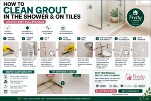 How to Clean Grout in the Shower and on Tiles | Pretty Cleaning