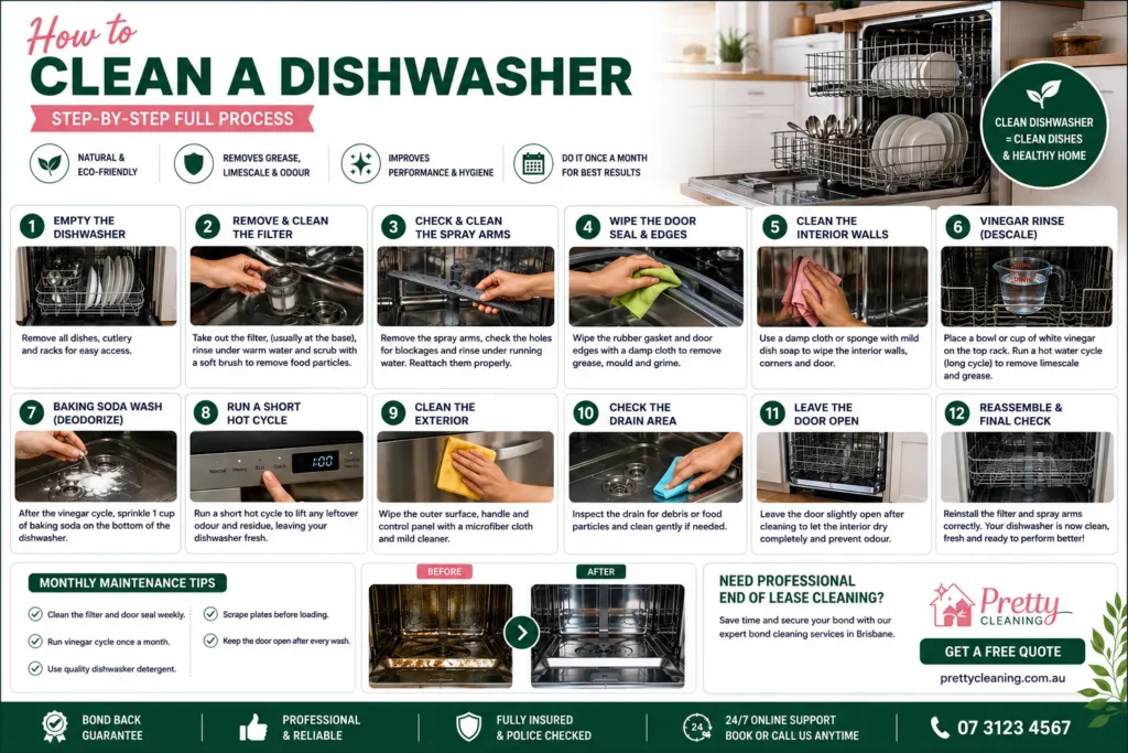 how to clean a dishwasher